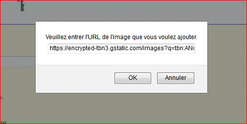 fenêtre URL